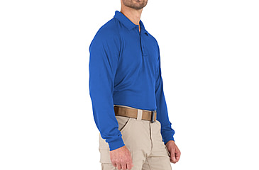 Image of First Tactical Performance Long Sleeve Polo - Men's, Tall, Academy Blue, 3XL, 111503-691-3XL-T