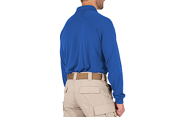 Image of First Tactical Performance Long Sleeve Polo - Mens, Academy Blue, Tall/3XL, 111503-691-3XL-T