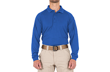 Image of First Tactical Performance Long Sleeve Polo - Mens, Academy Blue, Tall/3XL, 111503-691-3XL-T