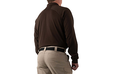 Image of First Tactical Performance Long Sleeve Polo - Mens, Kodiak Brown, Large, 111503-182-L