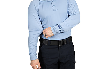 Image of First Tactical Performance Long Sleeve Polo - Mens, Medium Blue, Regular/3XL, 111503-781-3XL