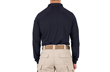 Image of First Tactical Performance Long Sleeve Polo - Mens, Midnight Blue, Tall/2XL, 111503-729-XXL-T