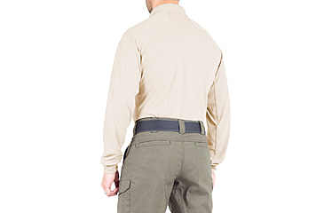 Image of First Tactical Performance Long Sleeve Polo - Mens, Silver Tan, 2XL, 111503-065-XXL