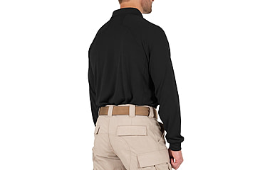 Image of First Tactical Performance Long Sleeve Polo - Mens, Regular, Black, 5XL, 111503-019-5XL-R