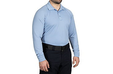 Image of First Tactical Performance Long Sleeve Polo - Mens, Regular, Medium Blue, 6XL, 111503-781-6XL-R