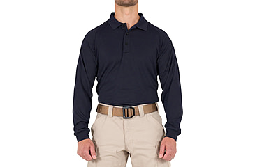 Image of First Tactical Performance Long Sleeve Polo - Mens, Regular, Midnight Navy, 6XL, 111503-729-6XL-R