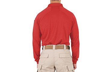 Image of First Tactical Performance Long Sleeve Polo - Mens, Regular, Red, 5XL, 111503-400-5XL-R