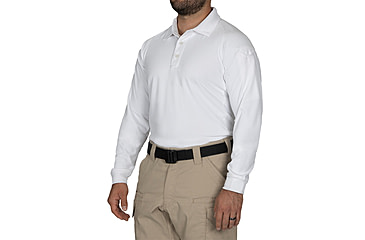 Image of First Tactical Performance Long Sleeve Polo - Mens, Regular, White, 6XL, 111503-010-6XL-R