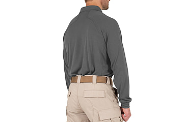 Image of First Tactical Performance Long Sleeve Polo - Mens, Wolf Grey, Medium, 111503-036-M
