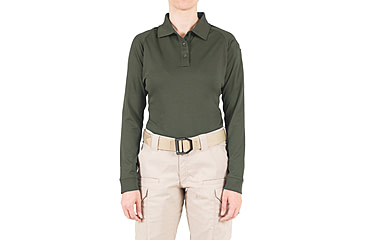 Image of First Tactical Performance Long Sleeve Polo - Womens, OD Green, Small, 121503-830-S