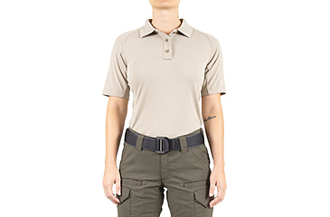 Image of First Tactical Performance Short Sleeve Polo - Womens, Silver Tan, Small, 122509-065-S