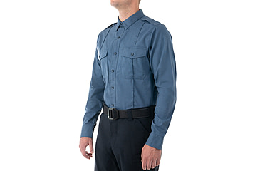 Image of First Tactical Pro Duty Long Sleeve Shirt - Mens, French Blue, Tall/3XL, 111011-484-3XL-T