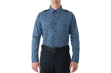 Image of First Tactical Pro Duty Long Sleeve Shirt - Mens, French Blue, Tall/3XL, 111011-484-3XL-T