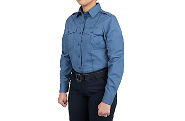 Image of First Tactical Pro Duty Long Sleeve Shirt - Womens, French Blue, Small, 121011-484-S-R