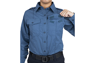 Image of First Tactical Pro Duty Long Sleeve Shirt - Womens, French Blue, Small, 121011-484-S-R