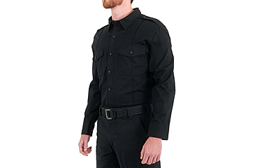 Image of First Tactical Pro Duty Unifrom Long Sleeve Shirt - Mens, Regular, Black, 3XL, 111011-019-3XL-R