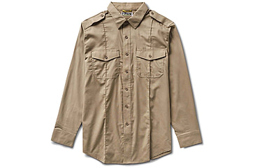 Image of First Tactical Pro Duty Unifrom Long Sleeve Shirt - Mens, Short, Silver Tan, Medium, 111011-065-M-S