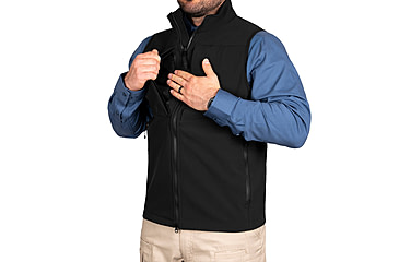 Image of First Tactical Softshell Vest - Mens, Regular, Black, Extra Large, 118004-019-XL-R