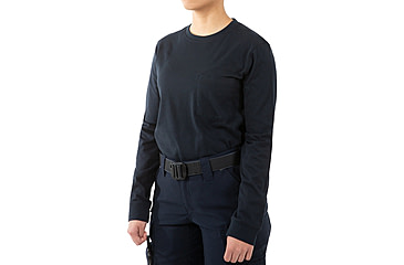Image of First Tactical Tactix Long Sleeve Chest Pocket T-Shirt - Women's, Midnight Navy, Large, 121510-729-L