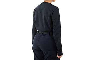 Image of First Tactical Tactix Cotton Long Sleeve T-Shirt w/Chest Pocket - Womens, Midnight Blue, Large, 121510-729-L