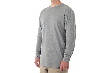 Image of First Tactical Tactix Cotton Long Sleeve Tee - Mens, Heather Grey, 3XL, 111505-016-3XL