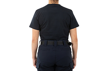 Image of First Tactical Tactix Cotton Short Sleeve T-Shirt w/Chest Pocket - Womens, Midnight Blue, Large, 122521-729-L