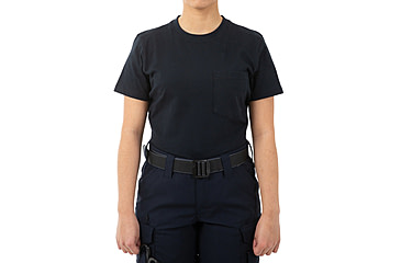 Image of First Tactical Tactic Short Sleeve Chest Pocket T-Shirt - Women's, Midnight Navy, Large, 122521-729-L