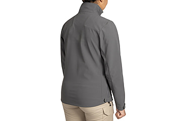 Image of First Tactical Tactix Softshell Jacket - Womens, Wolf Grey, Large, 128501-036-L-R