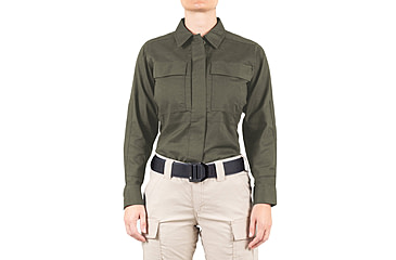 Image of First Tactical V2 BDU Long Sleeve Shirt - Womens, OD Green, Medium, R, 121008-830-M-R
