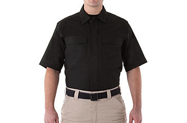 Image of First Tactical V2 BDU Short Sleeve Shirt - Mens, Black, Extra Small, R, 112009-019-XS-R