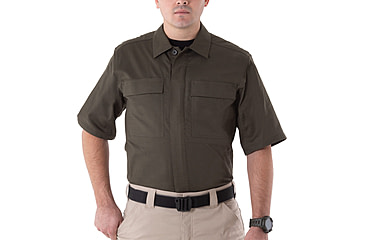 Image of First Tactical V2 BDU Short Sleeve Shirt - Mens, OD Green, Small, R, 112009-830-S-R