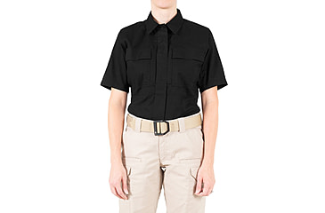 Image of First Tactical V2 BDU Short Sleeve Shirt - Womens, Black, Medium, R, 122009-019-M-R