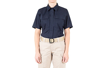 Image of First Tactical V2 BDU Short Sleeve Shirt - Womens, Midnight Navy, Small, R, 122009-729-S-R