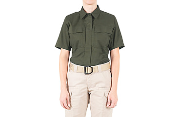Image of First Tactical V2 BDU Short Sleeve Shirt - Womens, OD Green, Extra Small, R, 122009-830-XS-R