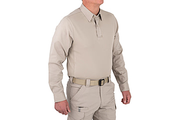Image of First Tactical V2 Pro Perf Long Sleeve Shirt - Mens, Silver Tan, Regular/Extra Small, 111015-065-XS-R