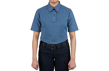 Image of First Tactical V2 Pro Perf Short Sleeve Shirt - Womens, French Blue, Large, 122012-484-L-R