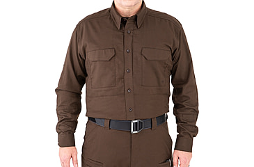 Image of First Tactical V2 Tactical Long Sleeve Shirt - Mens, Kodiak Brown, Large, T, 111006-182-L-T