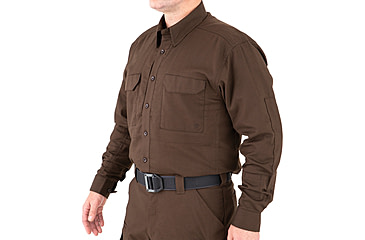 Image of First Tactical V2 Tactical Long Sleeve Shirt - Mens, Kodiak Brown, Large, T, 111006-182-L-T