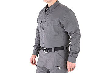 Image of First Tactical V2 Tactical Long Sleeve Shirt - Mens, Wolf Grey, 2XL, T, 111006-036-XXL-T