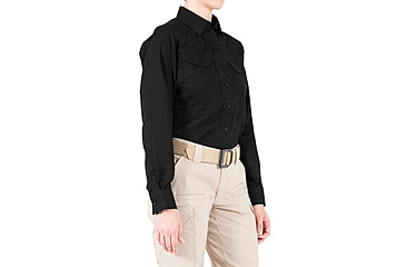 Image of First Tactical V2 Tactical Long Sleeve Shirt - Womens, Black, Extra Small, R, 121006-019-XS-R