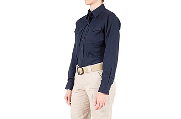 Image of First Tactical V2 Tactical Long Sleeve Shirt - Womens, Midnight Navy, Medium, R, 121006-729-M-R
