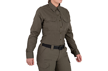 Image of First Tactical V2 Tactical Long Sleeve Shirt - Womens, Ranger Green, 2XL, R, 121006-610-XXL-R