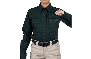 Image of First Tactical V2 Tactical Long Sleeve Shirt - Womens, Spruce Green, Large, 121006-812-L-R