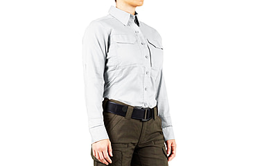 Image of First Tactical V2 Tactical Long Sleeve Shirt - Womens, White, Large, R, 121006-010-L-R