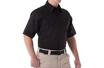 Image of First Tactical V2 Tactical Short Sleeve Shirt - Mens, Black, Extra Large, T, 112007-019-XL-T