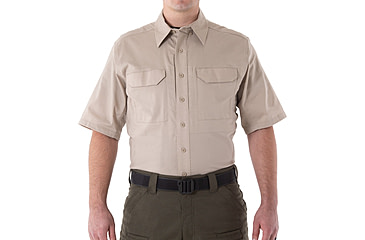 Image of First Tactical V2 Tactical Short Sleeve Shirt - Mens, Khaki, 2XL, T, 112007-055-XXL-T