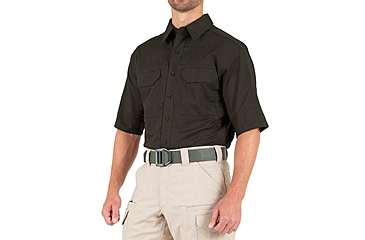 Image of First Tactical V2 Tactical Short Sleeve Shirt - Mens, Kodiak Brown, 3XL, T, 112007-182-3XL-T