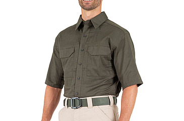 Image of First Tactical V2 Tactical Short Sleeve Shirt - Mens, OD Green, 4XL, T, 112007-830-4XL-T