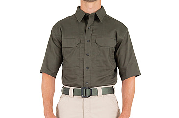 Image of First Tactical V2 Tactical Short Sleeve Shirt - Mens, OD Green, 4XL, T, 112007-830-4XL-T