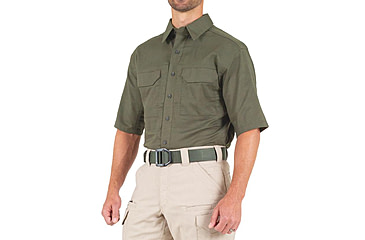 Image of First Tactical V2 Tactical Short Sleeve Shirt - Mens, Ranger Green, 2XL, T, 112007-610-XXL-T